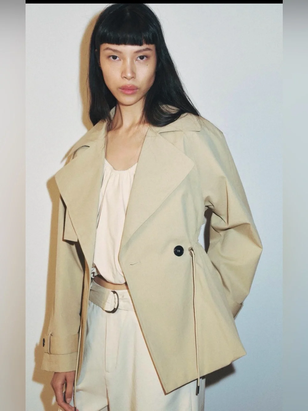 🔥🔥Zara Beige Cropped Trench